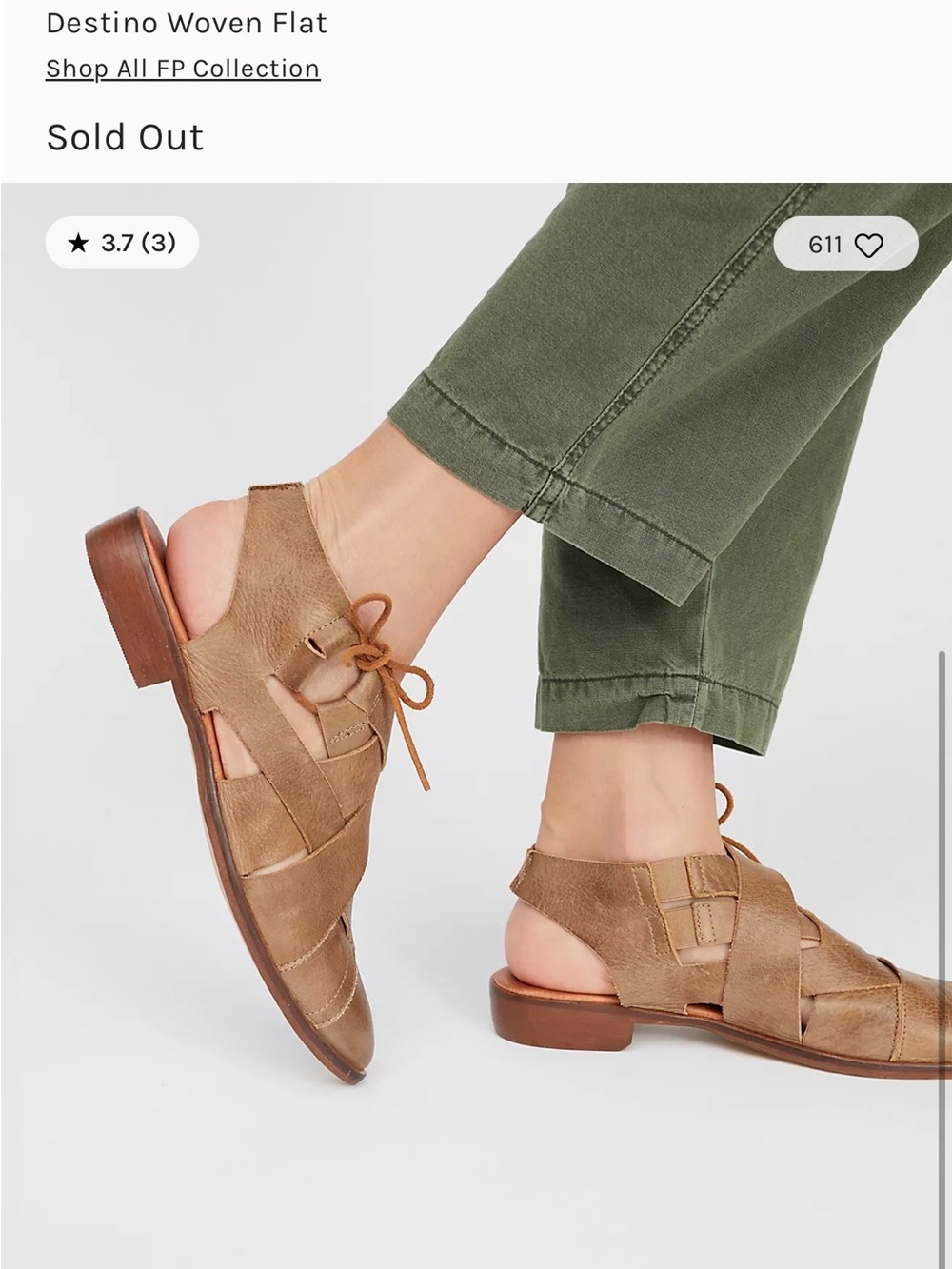 Destino Woven Flat Leather Sandal - Tan